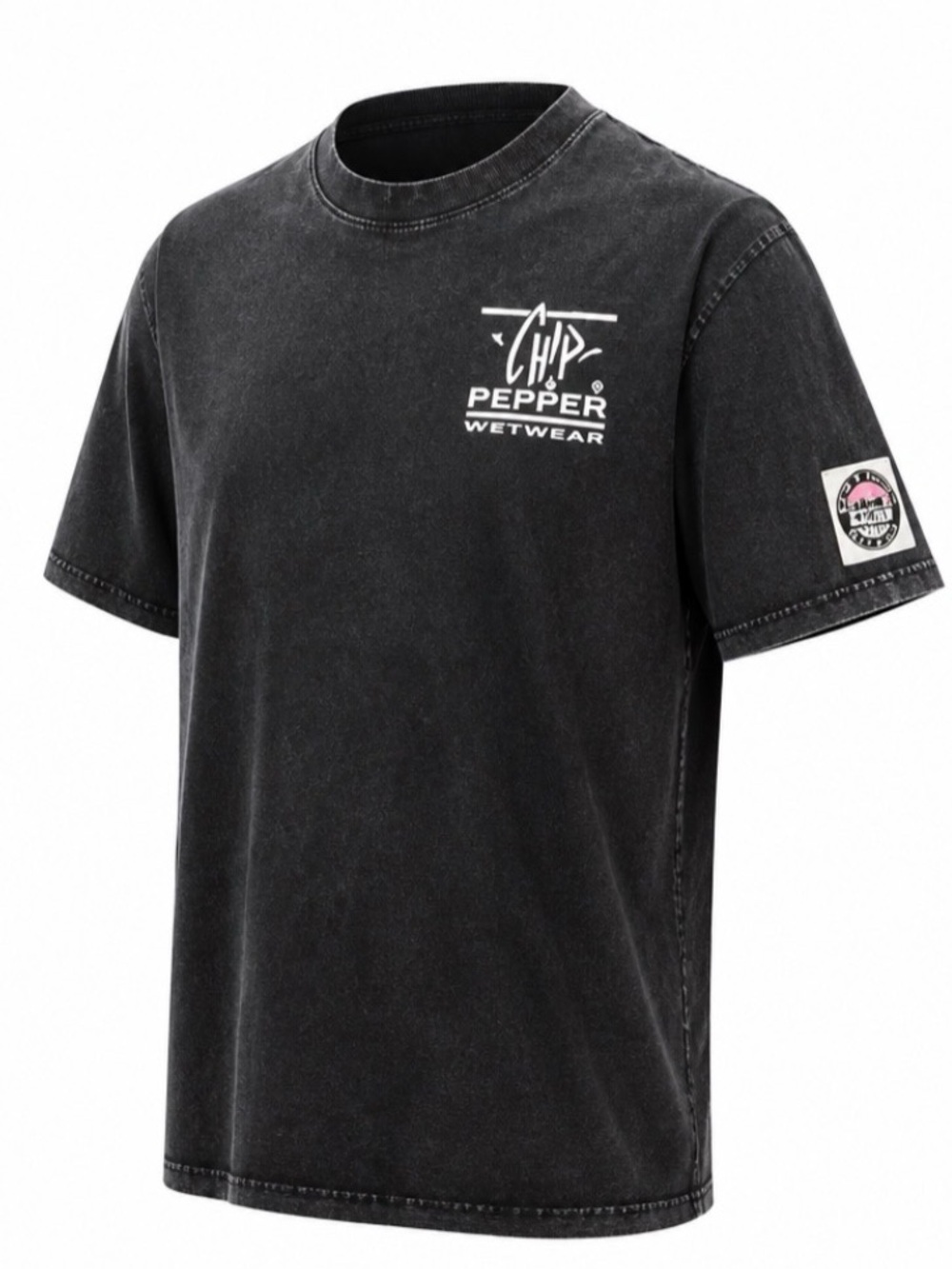 Chip & Pepper Black Short-Sleeve Logo Tee